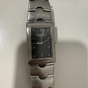 Men's KENNETH COLE New York All Steel Tank Bracelet Watch, Gray Dial, KC3243
